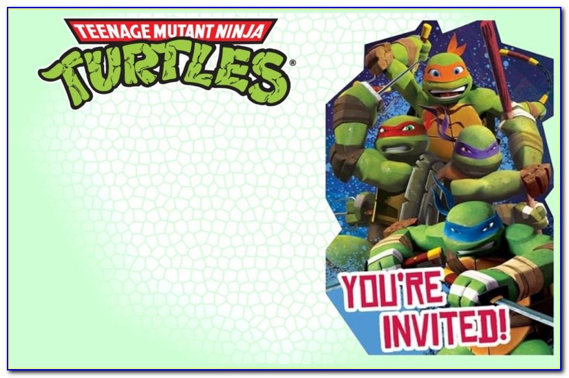 Ninja Turtles Invitation Template Free
