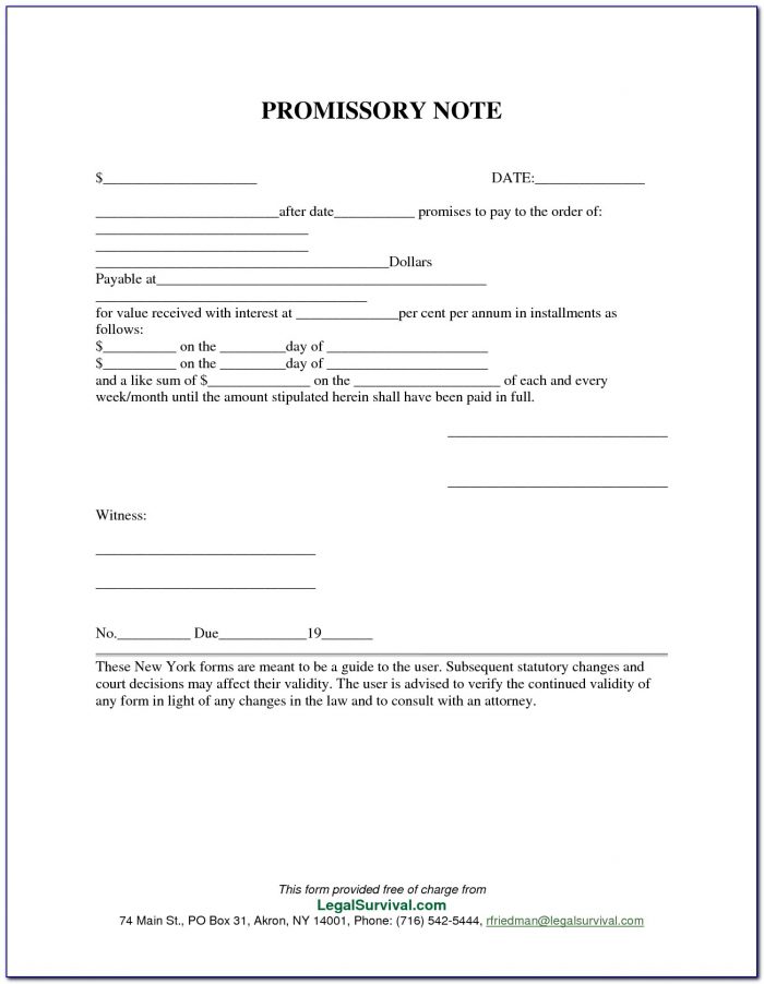 Note Payable Form Free