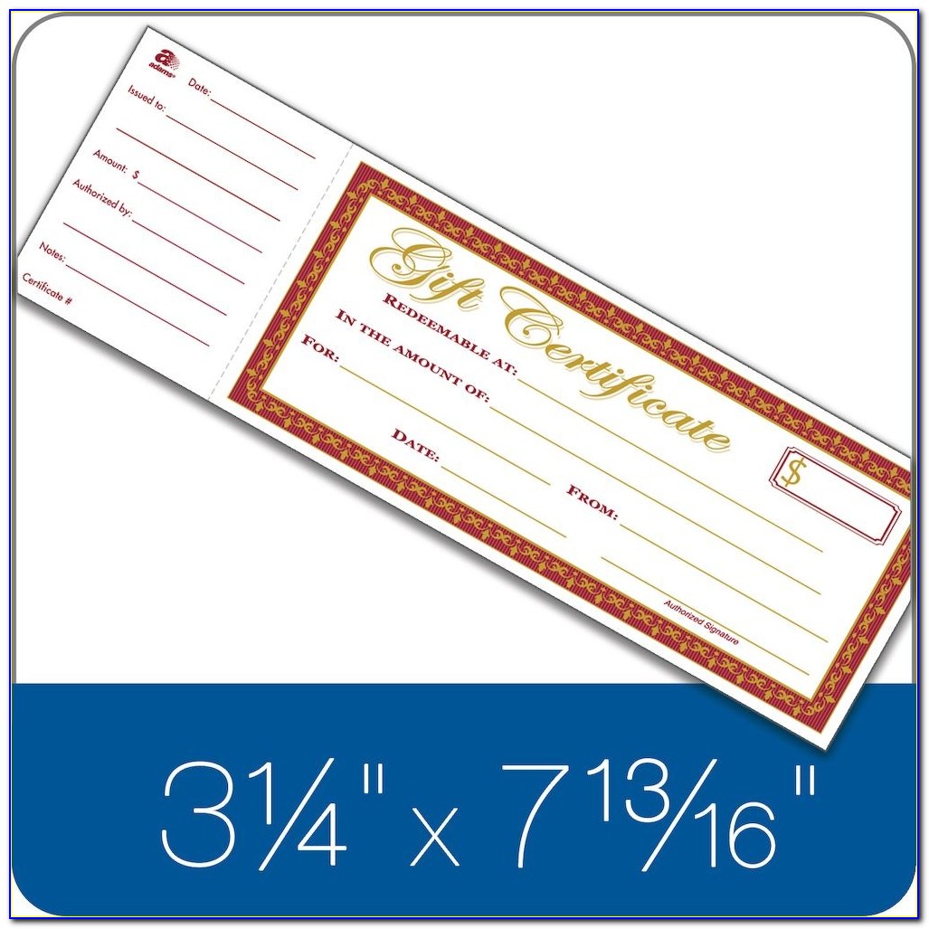 Numbered Gift Certificate Template