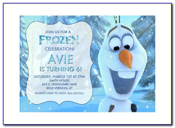 Olaf Birthday Invitation Template