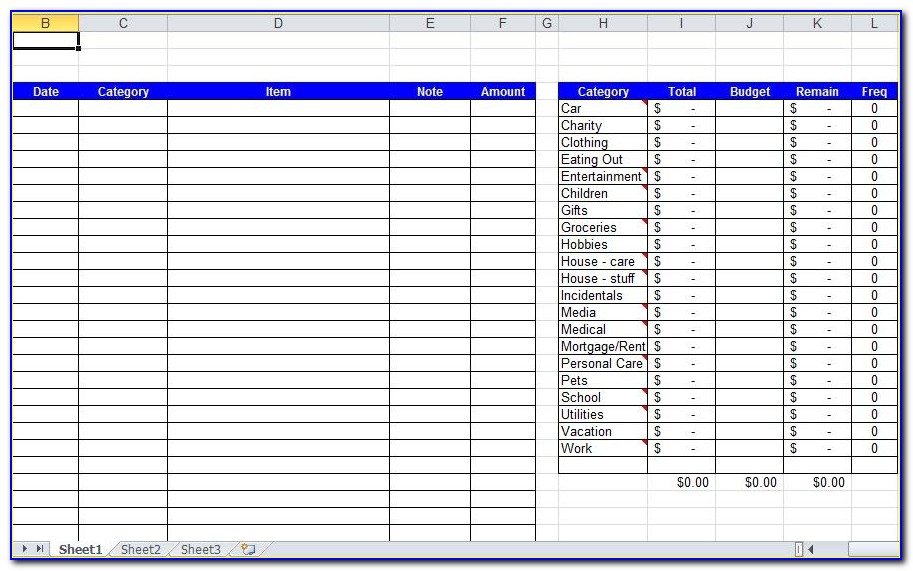 Personal Daily Expense Tracker Excel Template