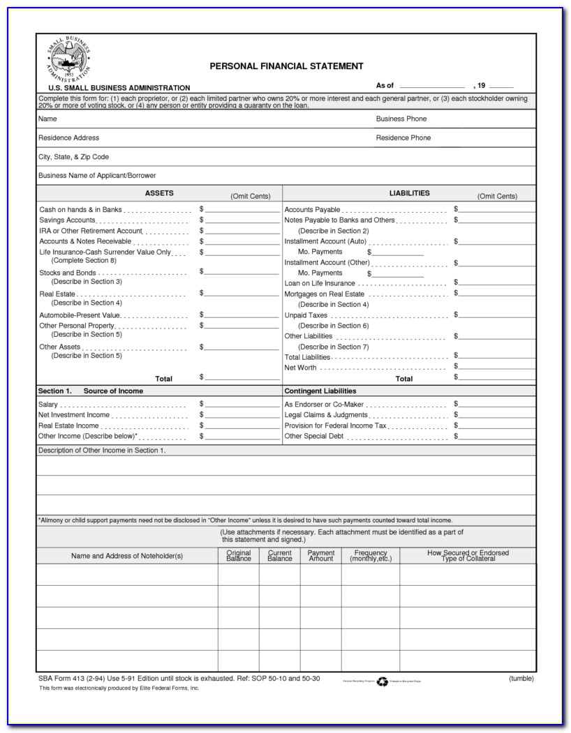 Personal Income And Expenditure Statement Template Free Download