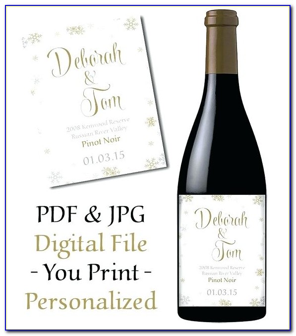 Personalized Wine Label Template Free