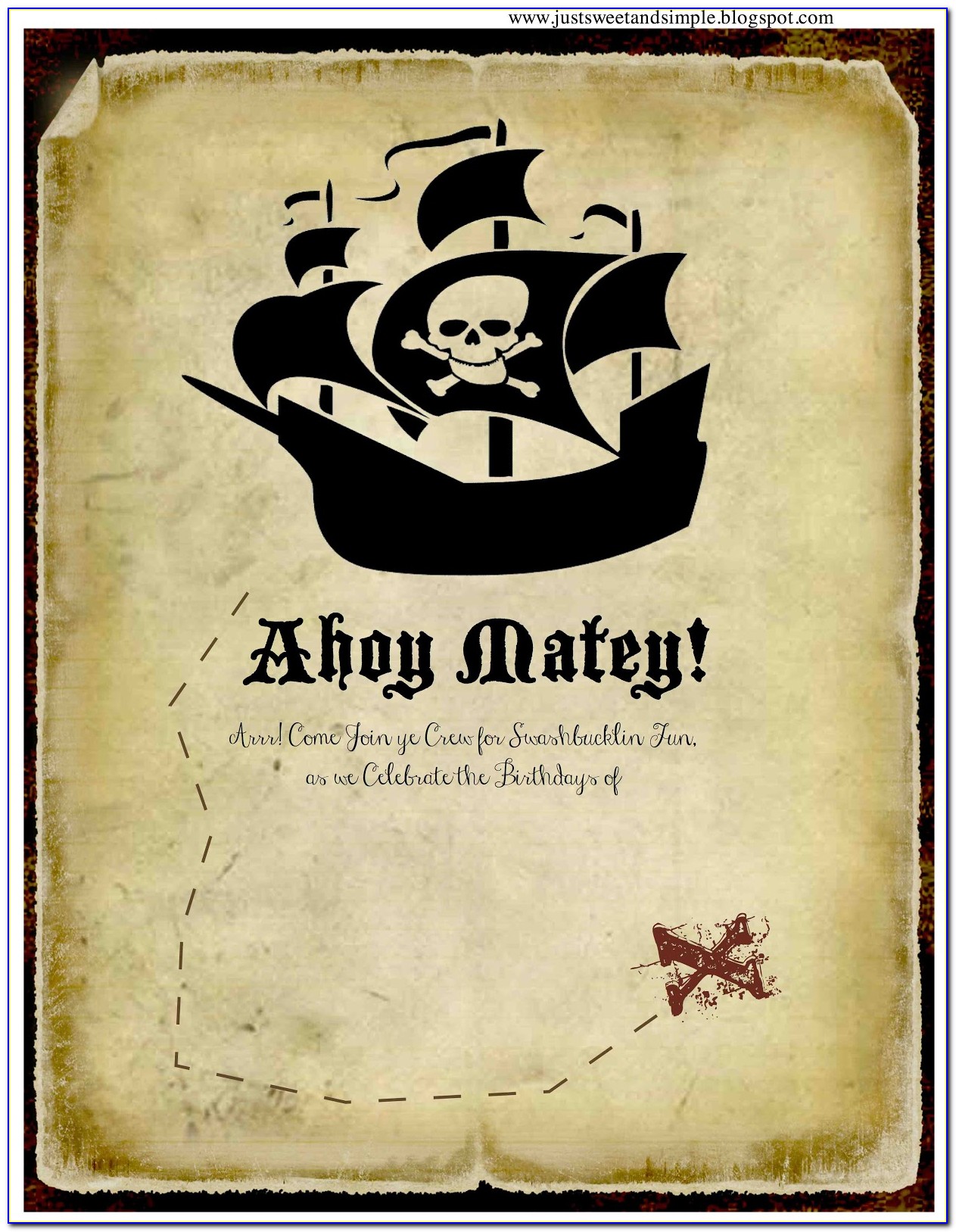 Pirate Party Invitations Templates Free