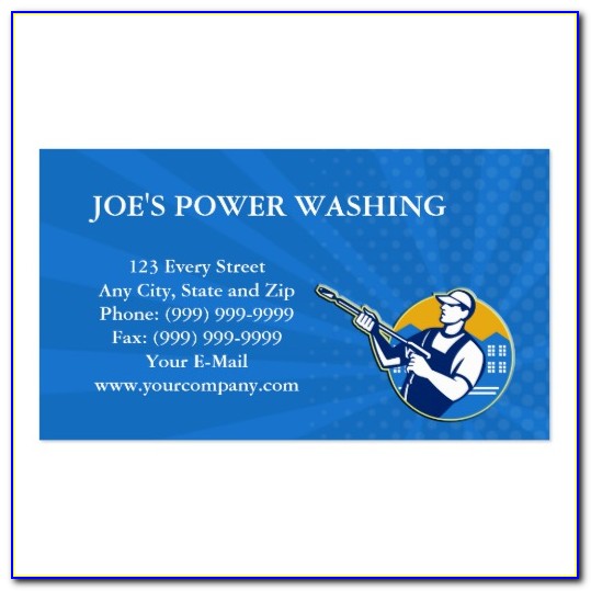 Pressure Washing Business Card Templates