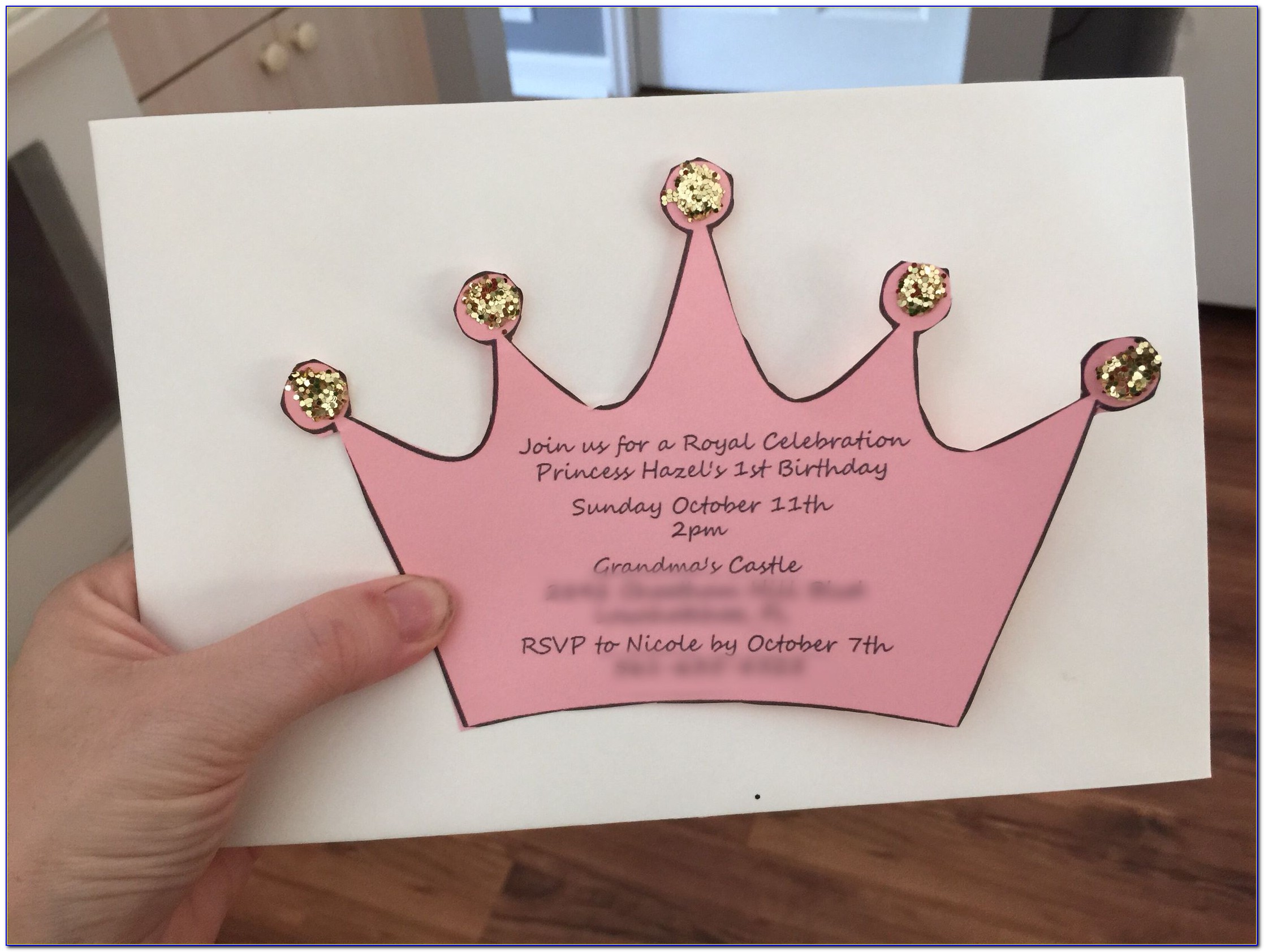Princess Crown Invitation Template