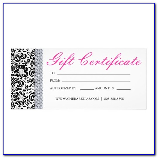 Printable Salon Gift Certificate Templates
