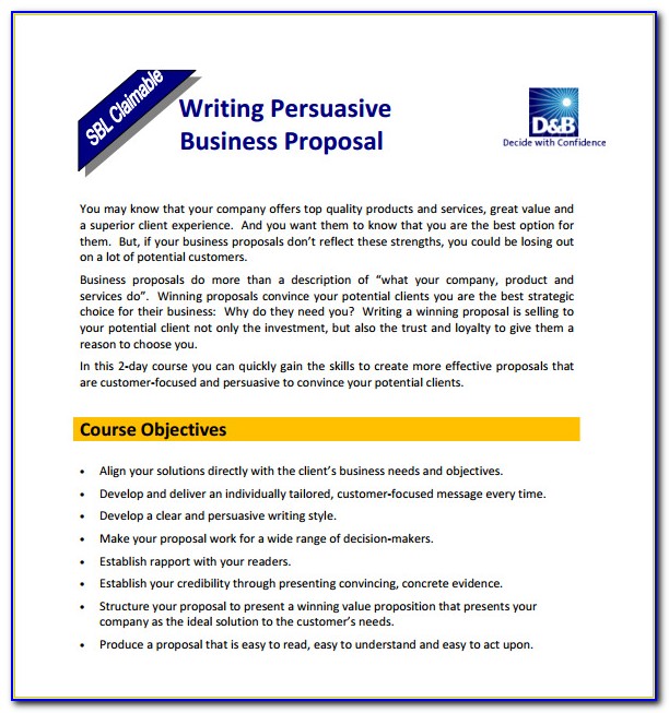 Proposal Writing Template Free Download