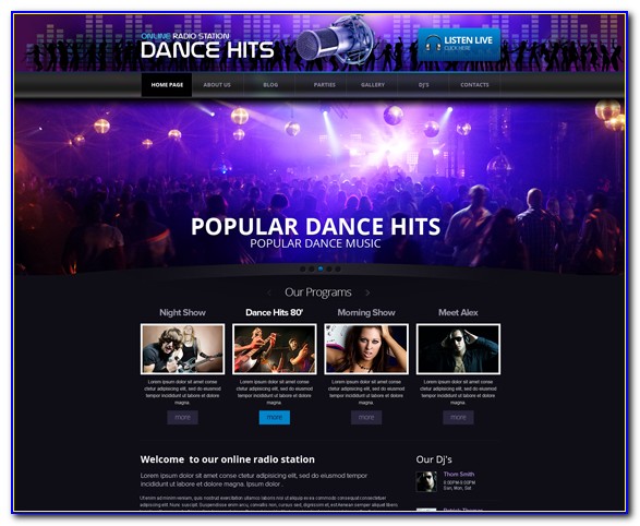 Radio Station Website Template Free Download