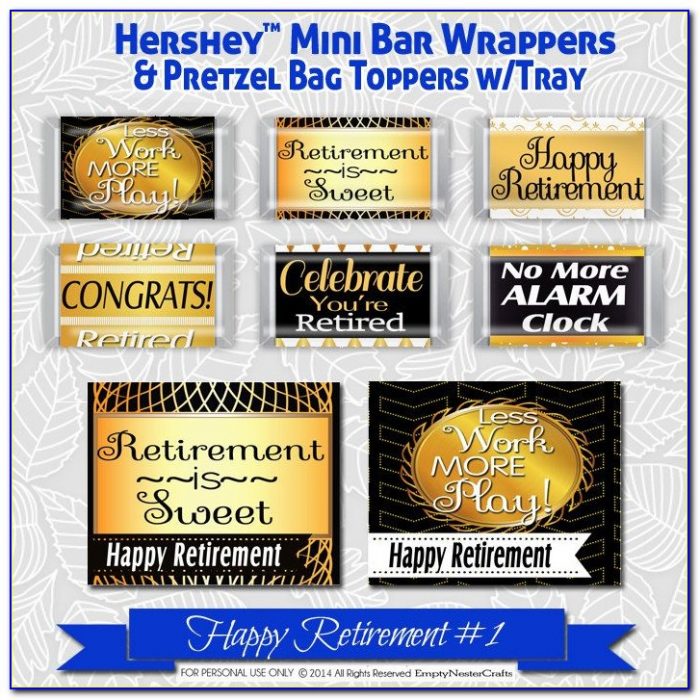 Retirement Candy Bar Wrapper Template