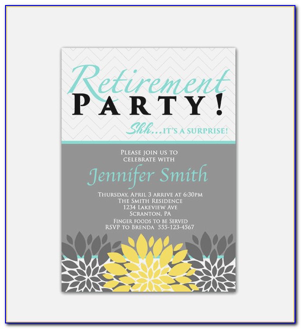 Retirement Luncheon Flyer Retirement Party Invite Template Free