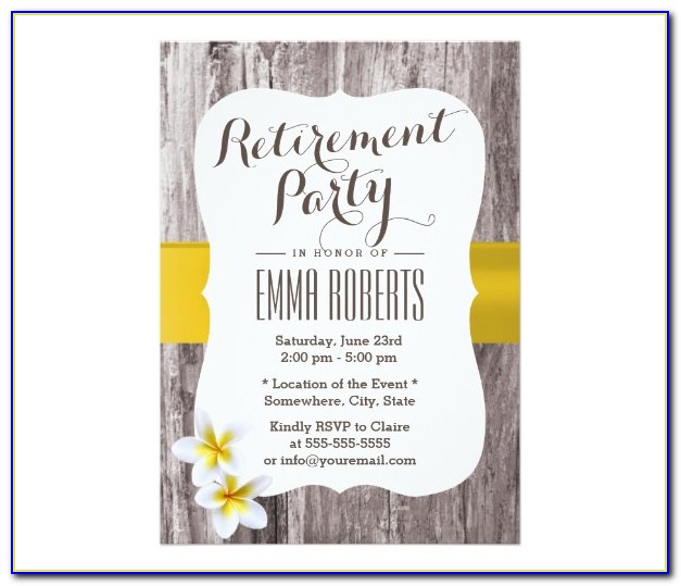 Retirement Party Invitation Template Ms Word