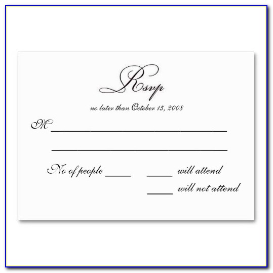 Rsvp Postcard Template For Word