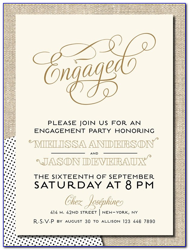 Rustic Engagement Party Invitation Templates
