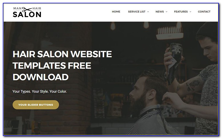 Salon Website Template Free Download