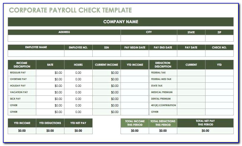 Sample Payroll In Excel Free Download