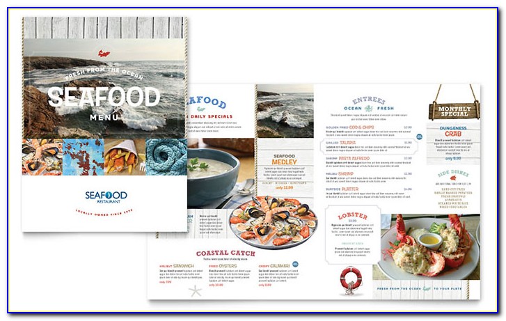 Seafood Restaurant Menu Template Free