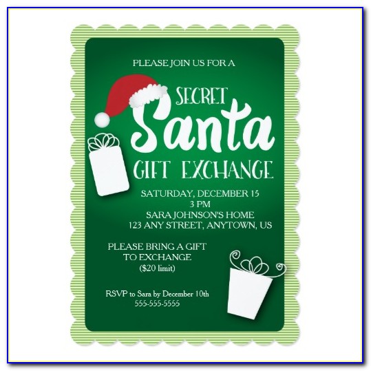 Secret Santa Gift Exchange Invitation Template