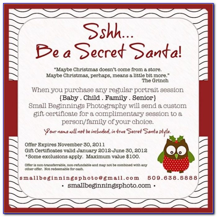 Secret Santa Party Invitation Templates