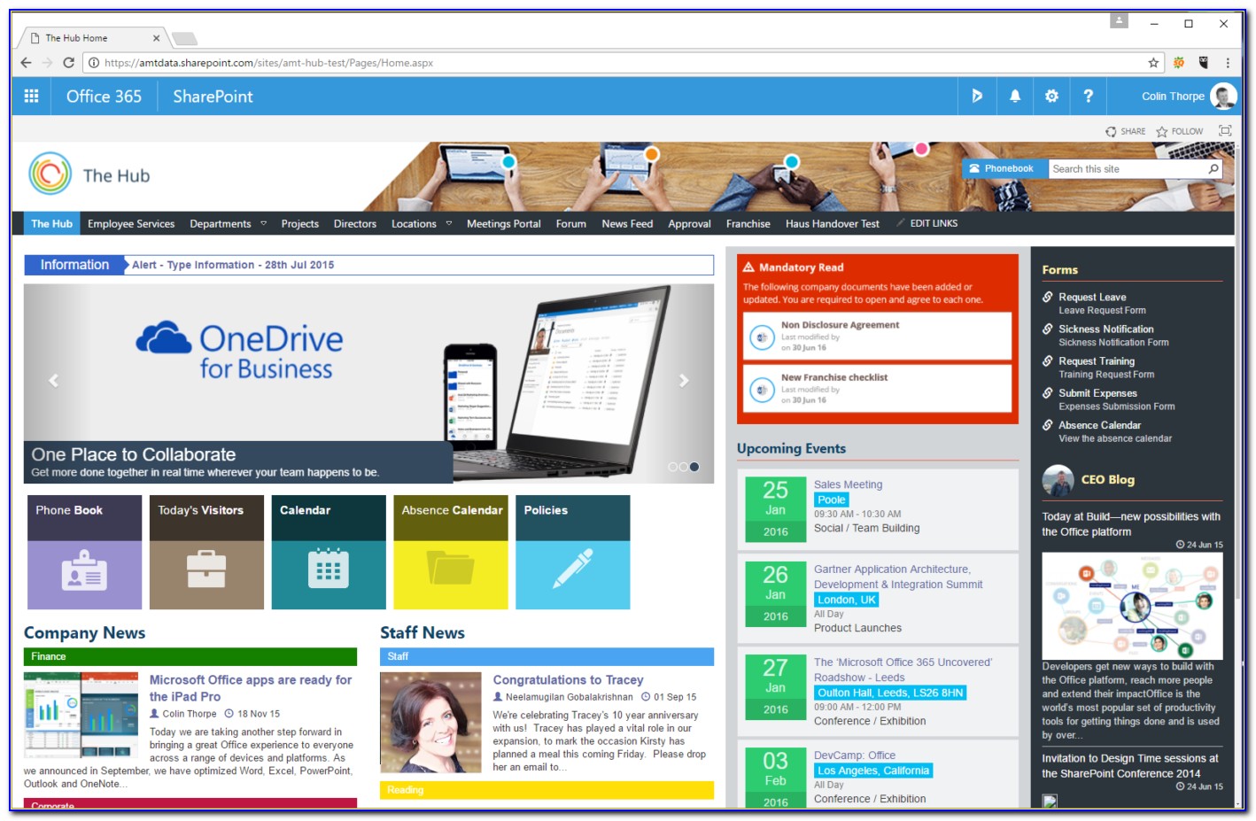 Sharepoint 2013 Intranet Site Templates