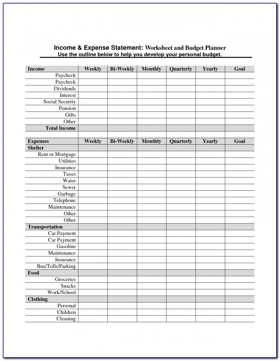 Simple Blank Balance Sheet Template