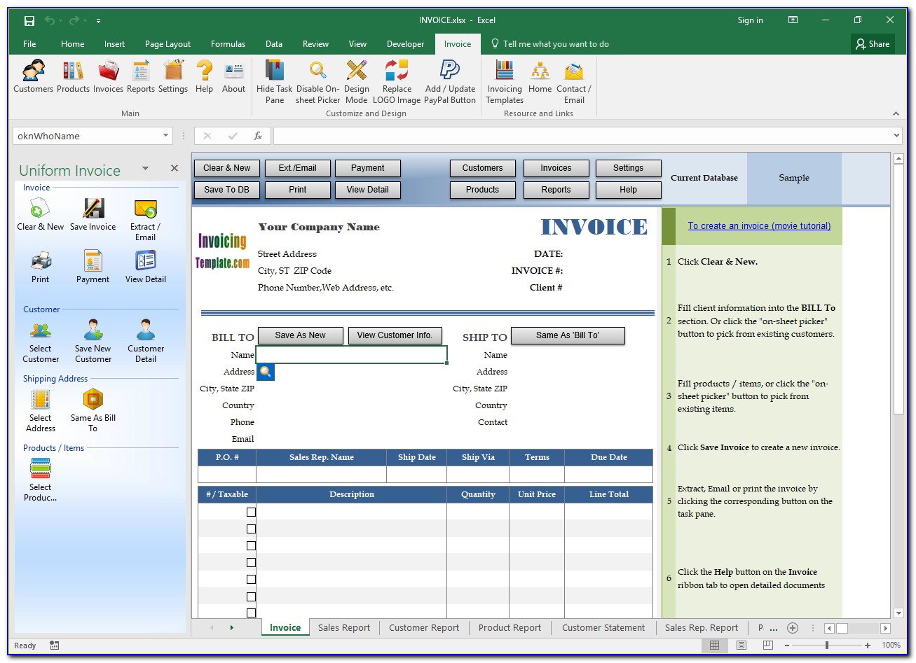 Software Invoice Example