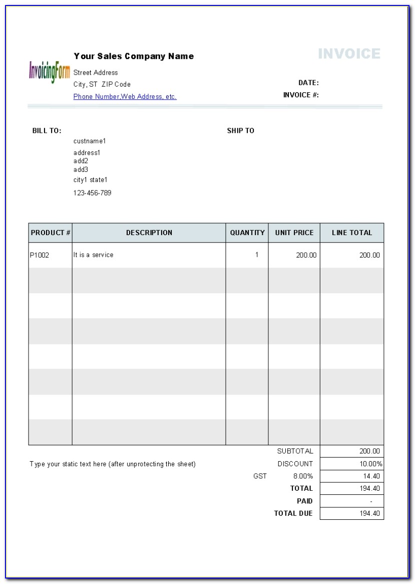 Free Tax Invoice Format 10 Results Found Uniform Invoice Software Invoice Template Excel Australia