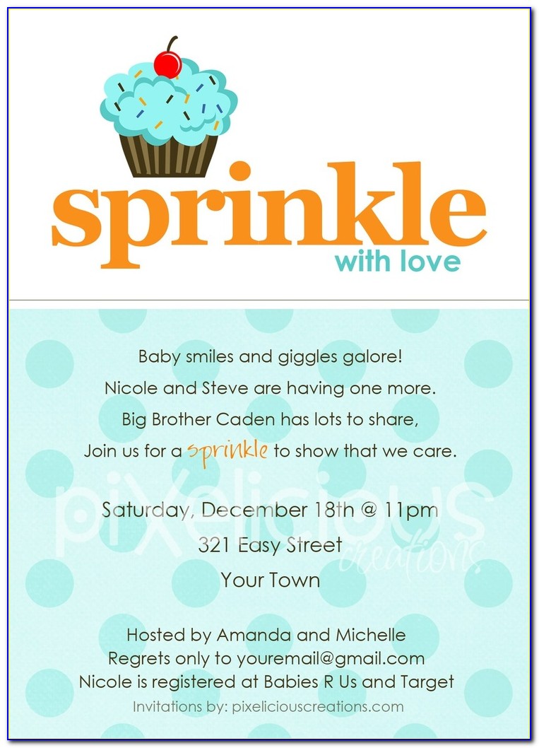 Sprinkle Invitation Template Free