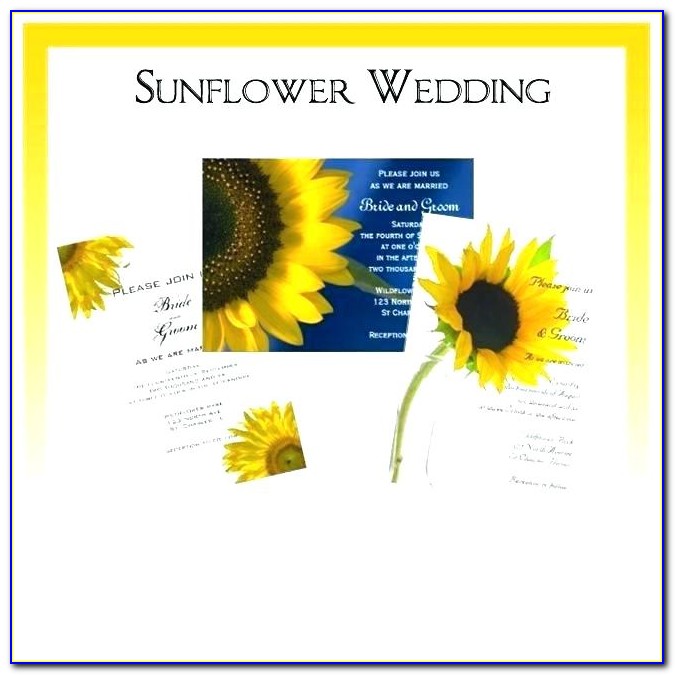 Sunflower Bridal Shower Invitation Templates