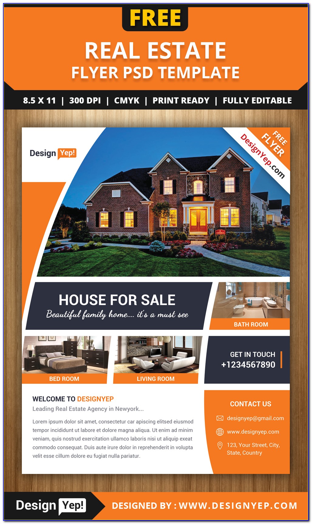 Template For Real Estate Flyer Free