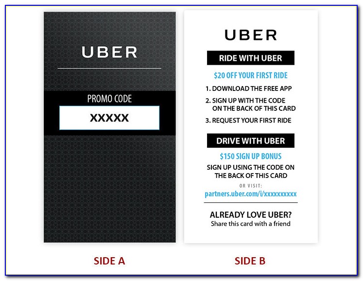 Uber Referral Card Template
