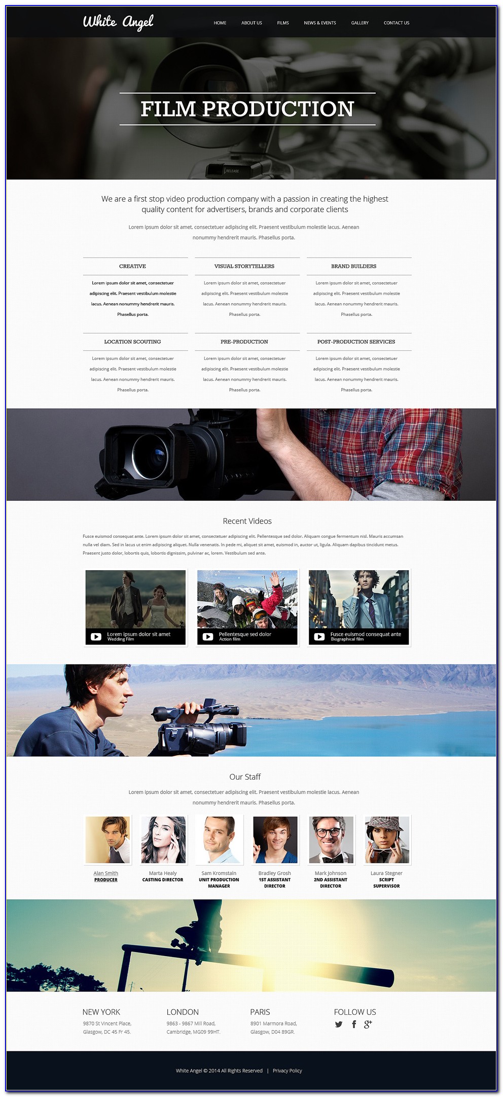 Videographer Website Template Free