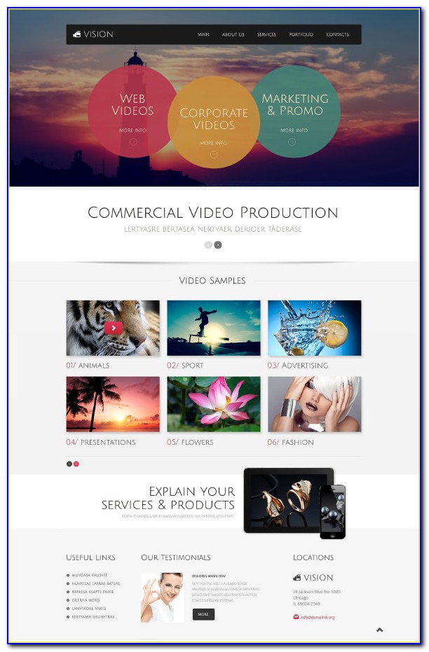 Videography Website Templates Free Download