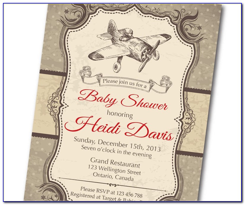 Vintage Baby Shower Invitation Templates Free