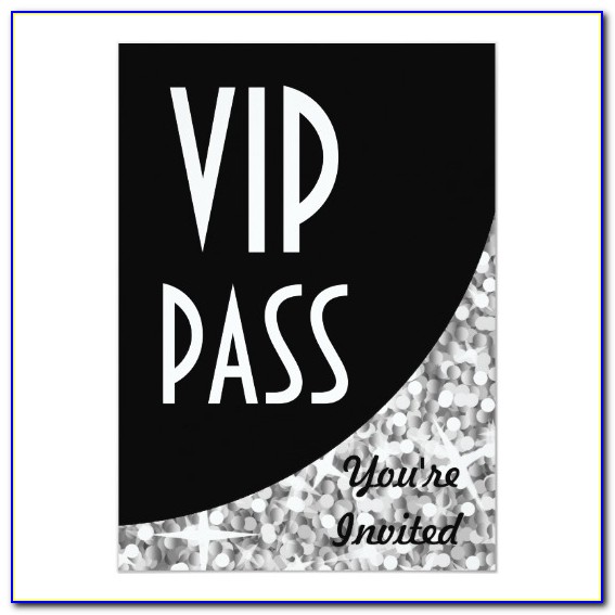 Vip Pass Invitation Template