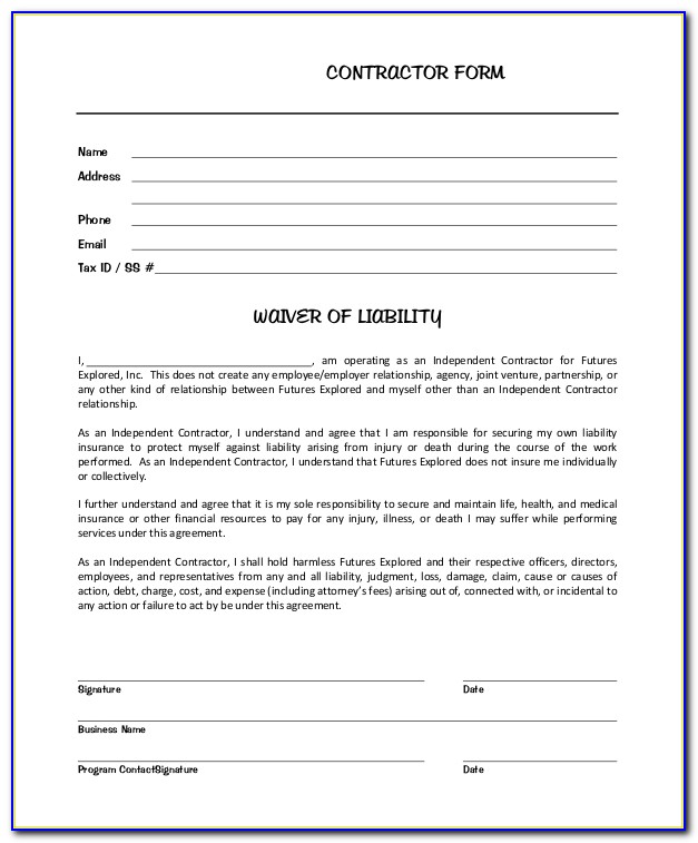 Waiver Of Lien Form Illinois