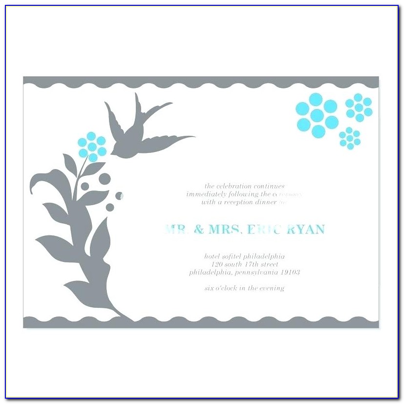 Wedding Reception Cards Templates