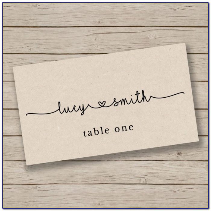 Wedding Seating Chart Cards Template