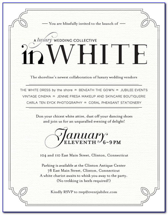 White Christmas Party Invitation Template