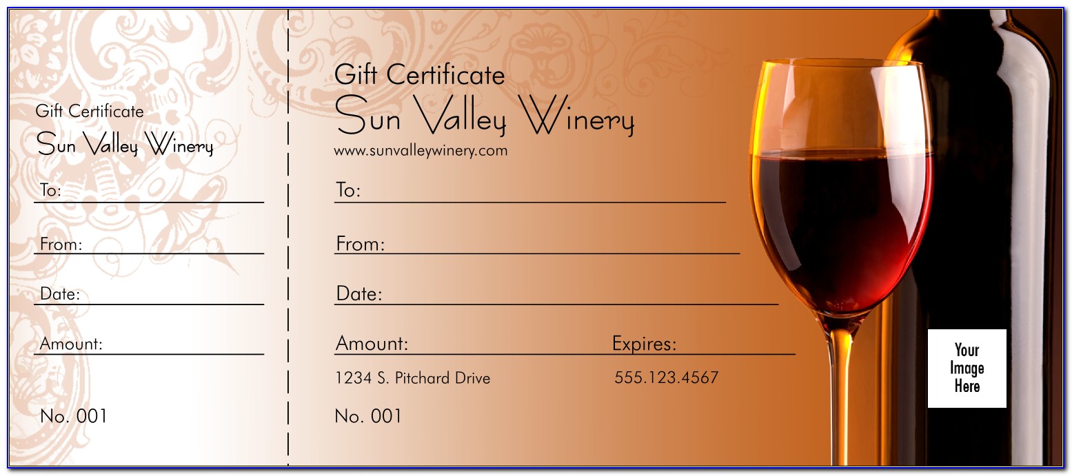 Wine Gift Certificate Template Free