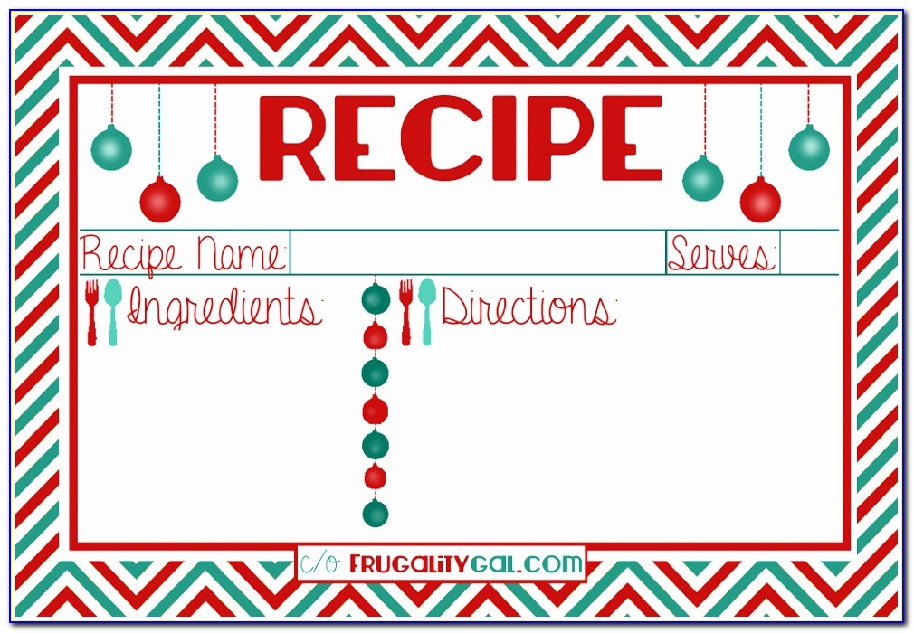 Christmas Recipe Card Template] Printable Holiday Recipe Card Printable Christmas Recipe Cards Free Templates Beautiful Pdf Word Excel Doc Xls Templates Wypyn