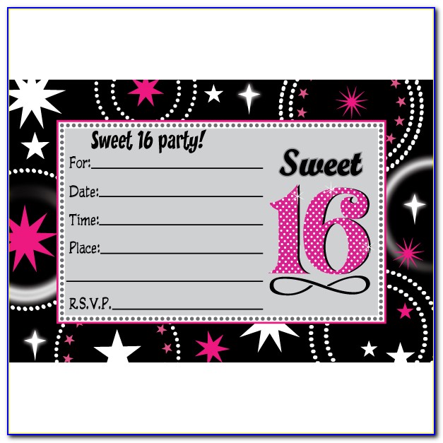 16th Birthday Invitation Templates Free