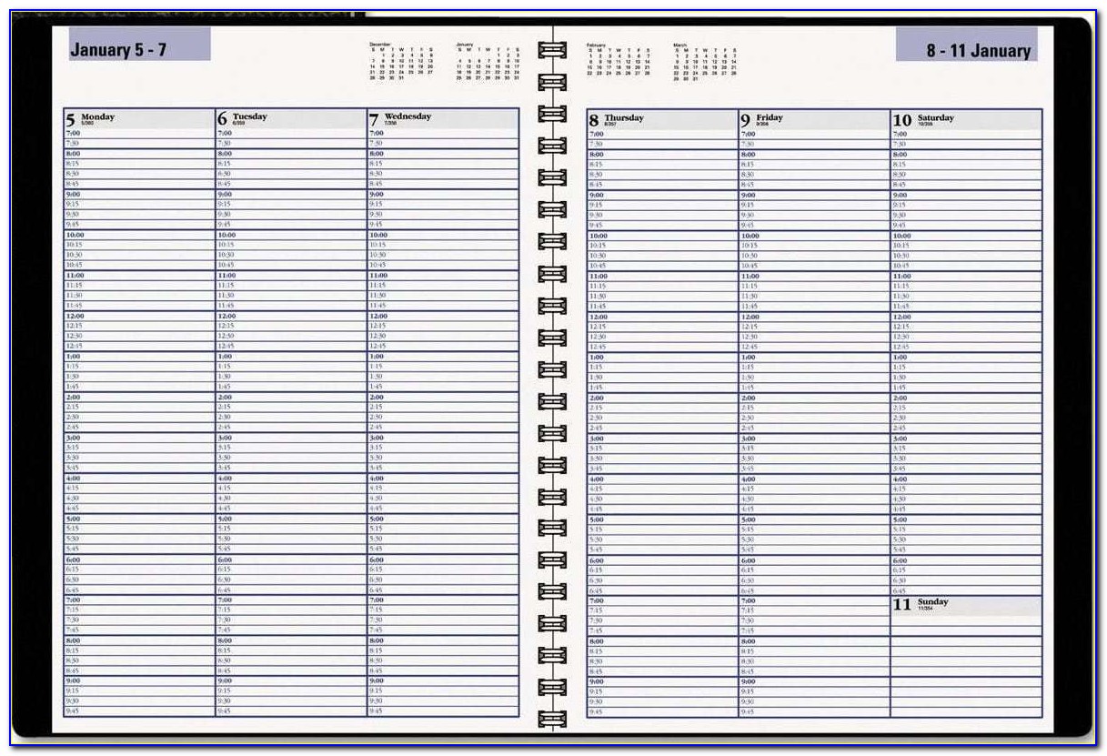 2018 Weekly Appointment Book Printable