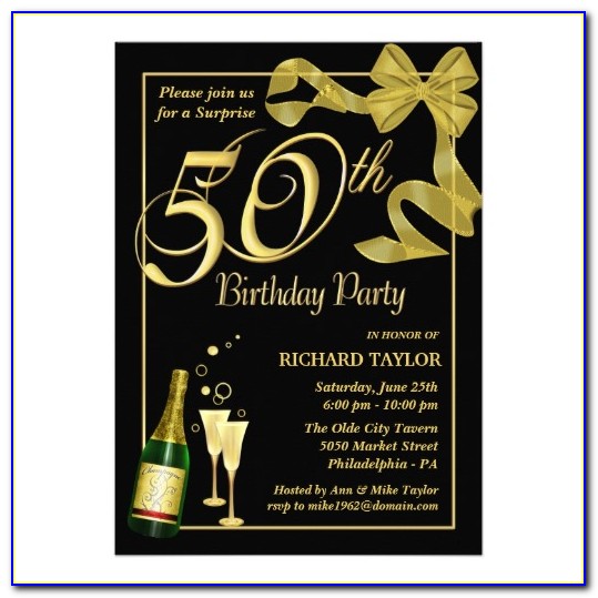 50th Birthday Party Invitations Templates Free