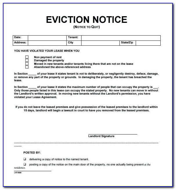 60 Day Notice To Vacate Example