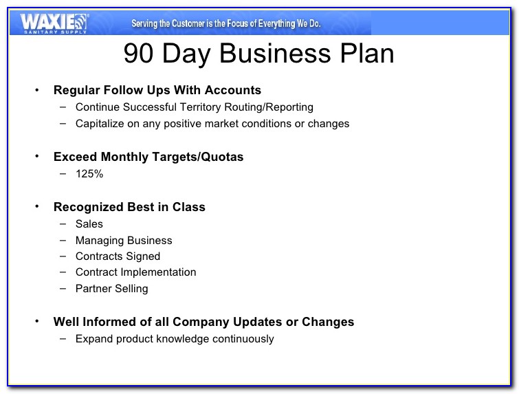 90 Day Business Plan Template For Interview