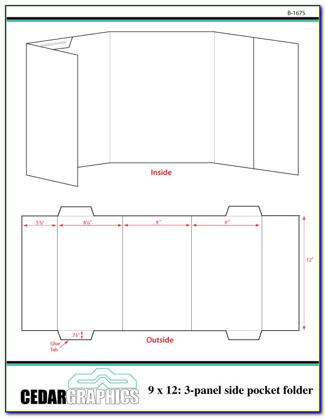 9x12 Pocket Folder Template Indesign
