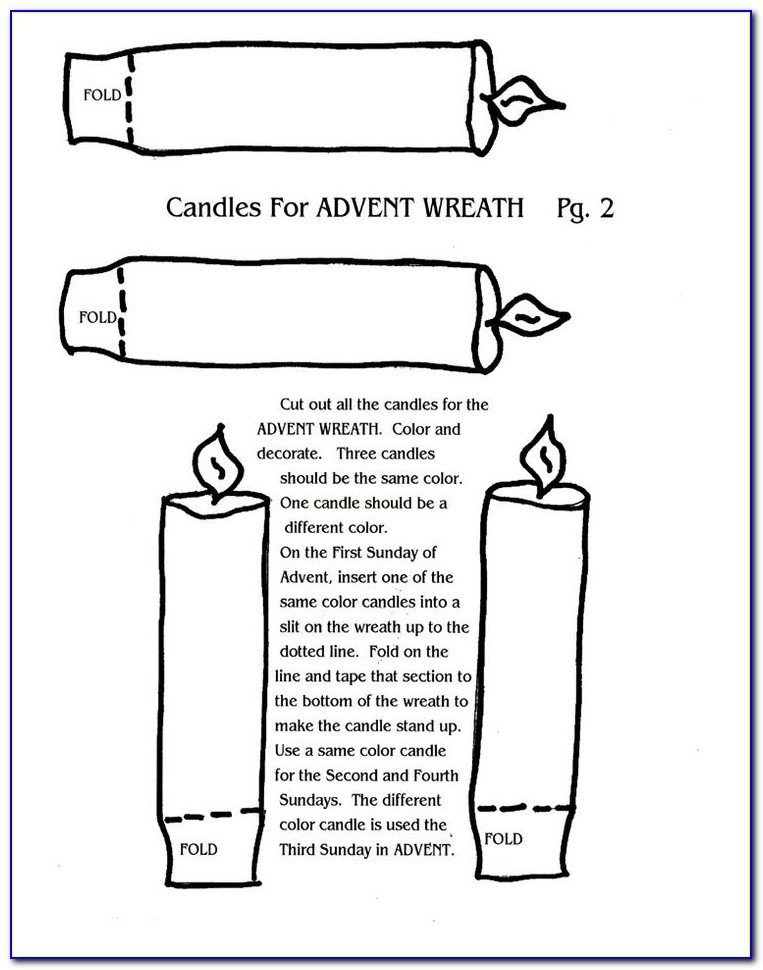 Advent Wreath Template Free