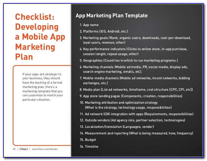 App Marketing Plan Template