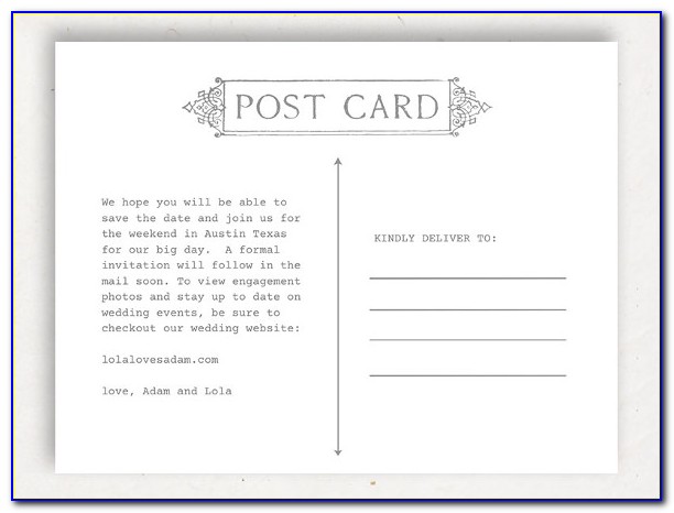 Apple Pages Postcard Template